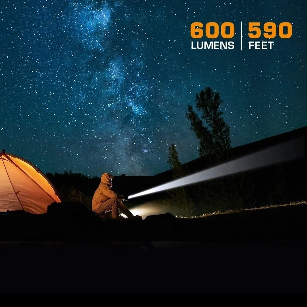 New EverBrite 600Lumen Ultra Bright Tactical Flashlight Zoomable 4 Lighting Mode